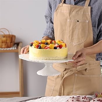 Amazon｜ケーキスタンド セラミック、ホワイトラウンドケーキ